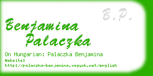 benjamina palaczka business card
